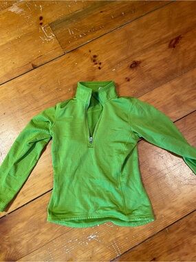 Patagonia R1 Bright Green Quarter-Zip Pullover